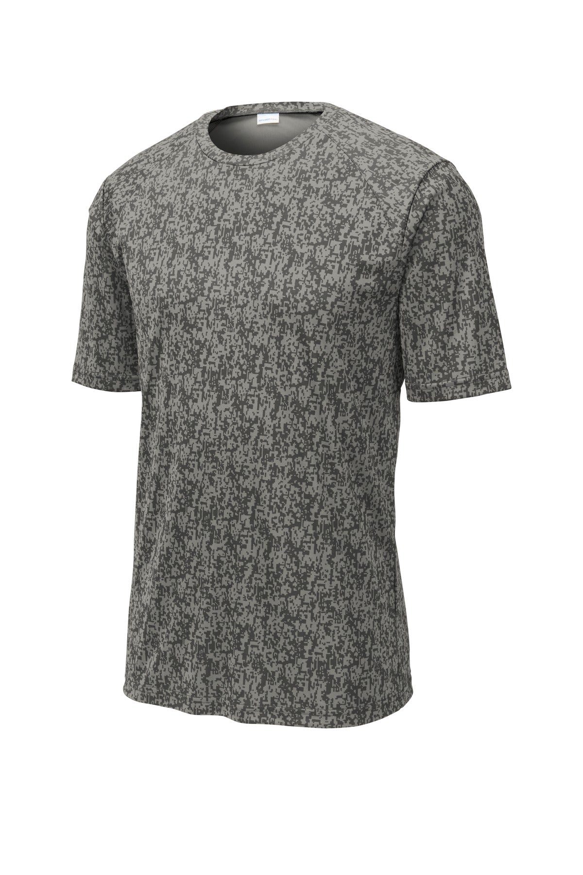Sport-Tek  Digi Camo Tee. ST460 Grey Concrete
