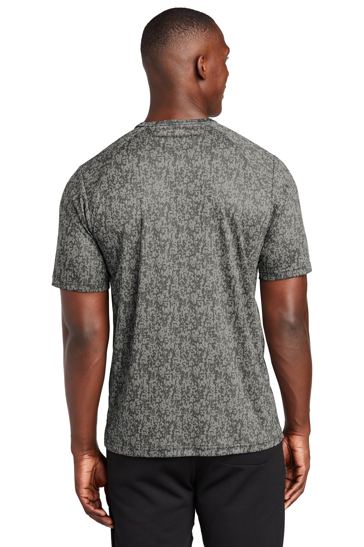 Sport-Tek  Digi Camo Tee. ST460 Grey Concrete