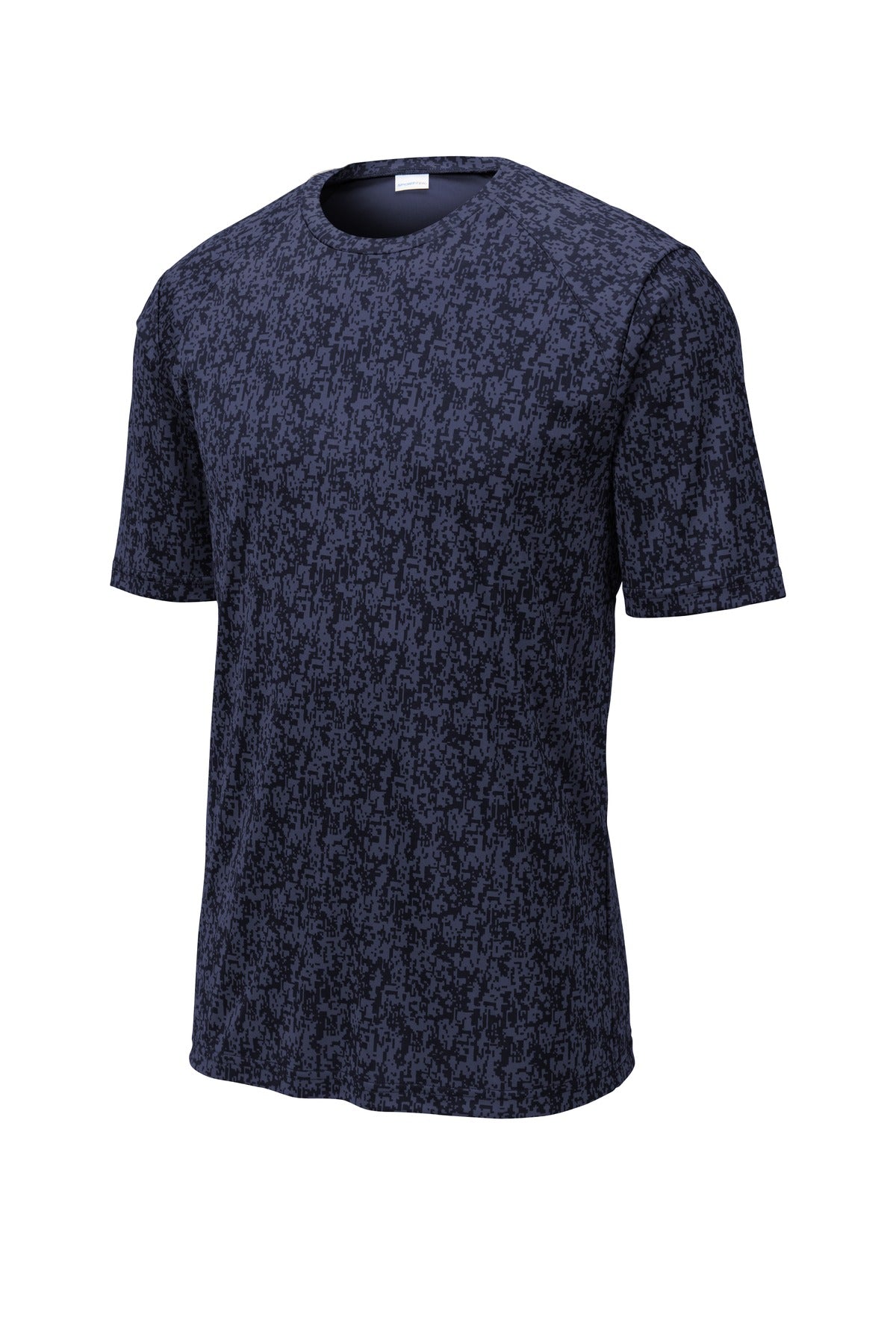 Sport-Tek  Digi Camo Tee. ST460 True Navy