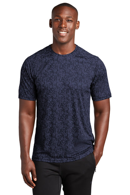 Sport-Tek  Digi Camo Tee. ST460 True Navy