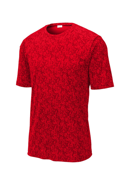 Sport-Tek  Digi Camo Tee. ST460 True Red