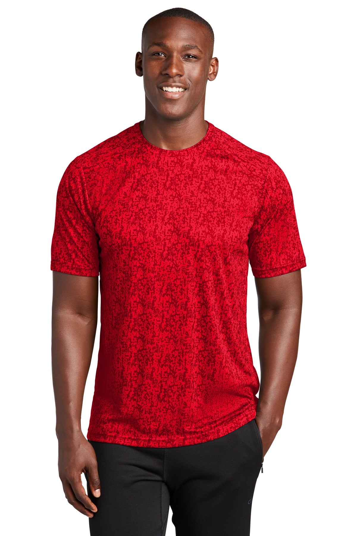 Sport-Tek  Digi Camo Tee. ST460 True Red