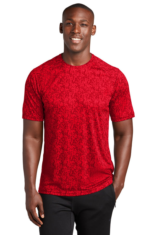 Sport-Tek  Digi Camo Tee. ST460 True Red