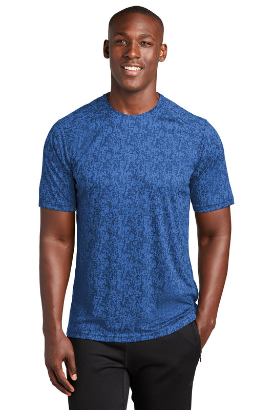 Sport-Tek  Digi Camo Tee. ST460 True Royal