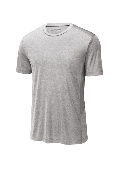 Sport-Tek  Endeavor Tee. ST465 Light Grey Heather/ Light Grey