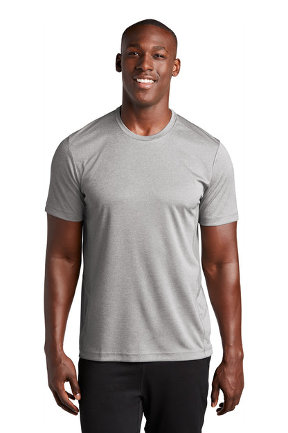 Sport-Tek  Endeavor Tee. ST465 Light Grey Heather/ Light Grey