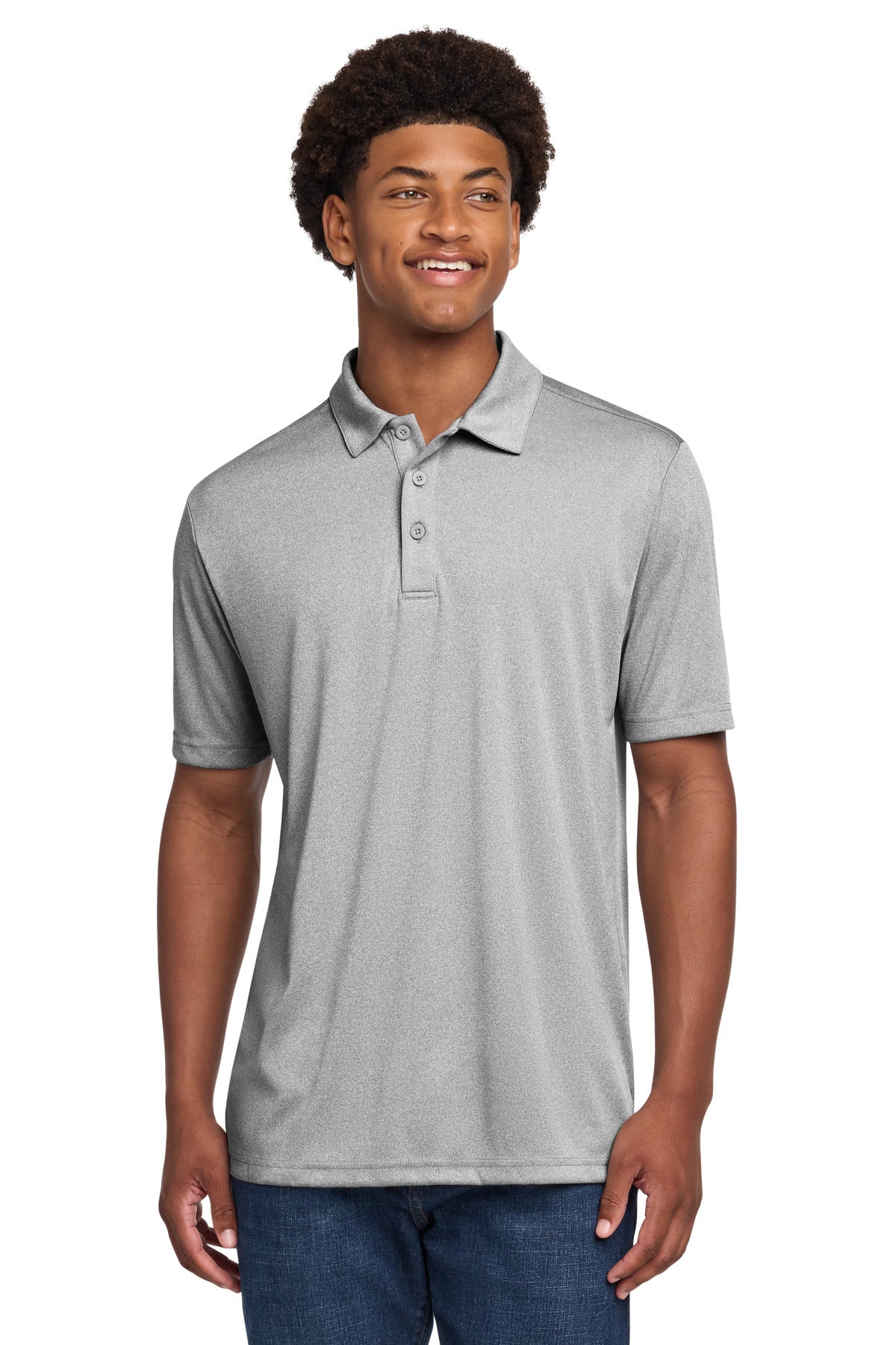 Sport-Tek Endeavor Polo ST467 Light Grey Heather