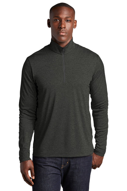 Sport-Tek  Endeavor 1/2-Zip Pullover. ST469 Black Heather