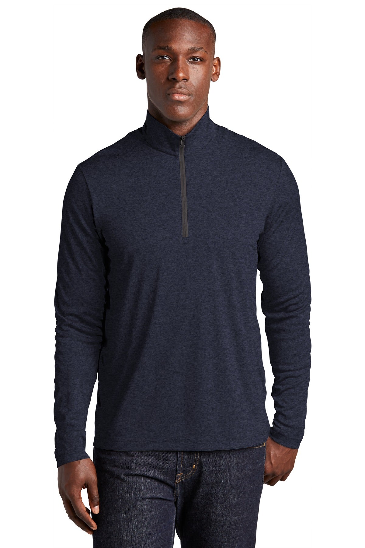 Sport-Tek  Endeavor 1/2-Zip Pullover. ST469 Deep Navy Heather