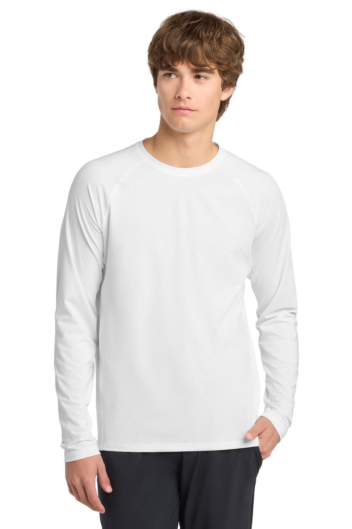 Sport-Tek Long Sleeve Rashguard Tee ST470LS White