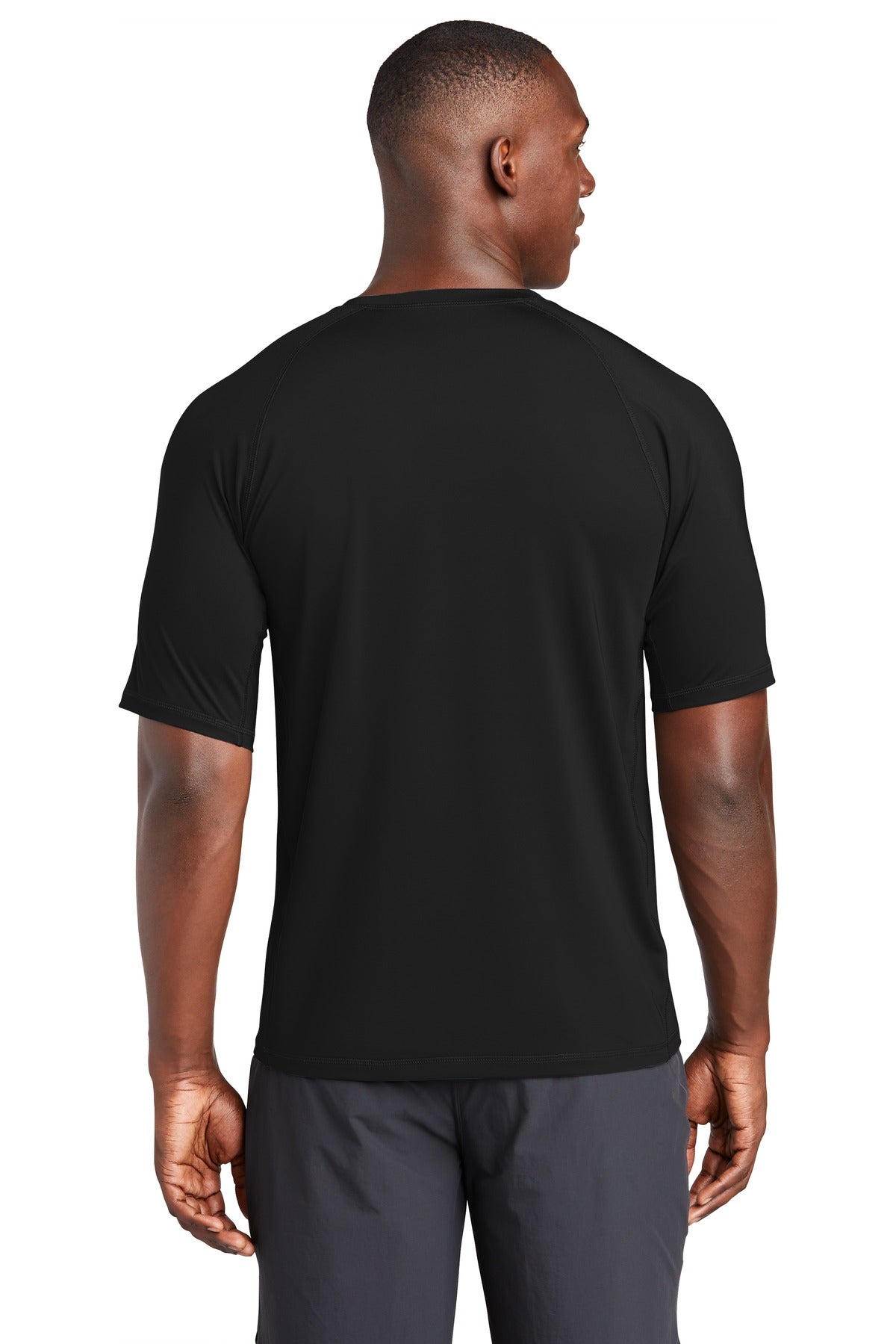 Sport-Tek  Rashguard Tee. ST470 Black