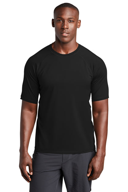 Sport-Tek  Rashguard Tee. ST470 Black
