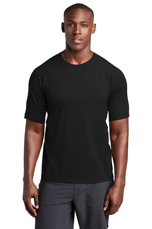 Sport-Tek  Rashguard Tee. ST470 Black