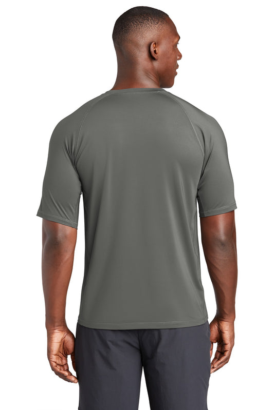 Sport-Tek  Rashguard Tee. ST470 Dark Smoke Grey