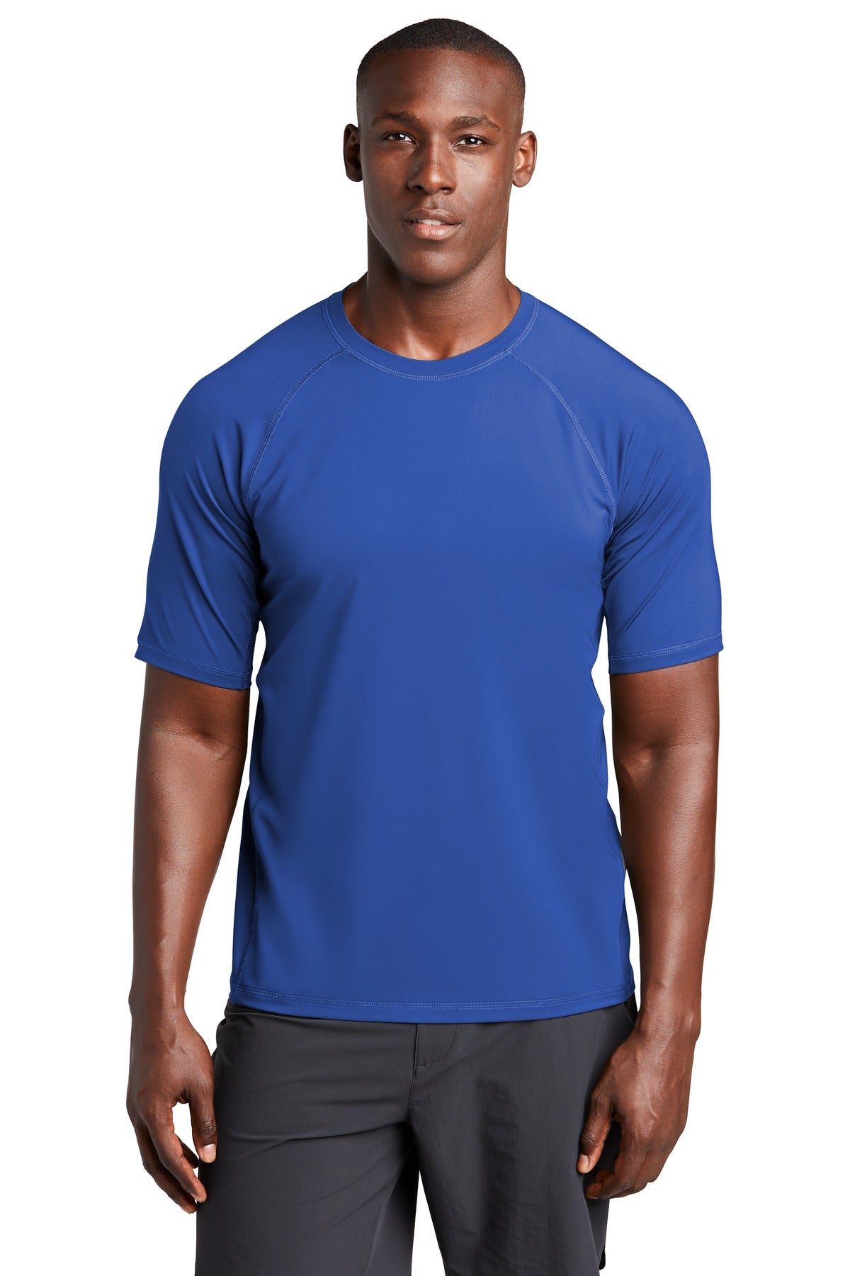 Sport-Tek  Rashguard Tee. ST470 True Royal