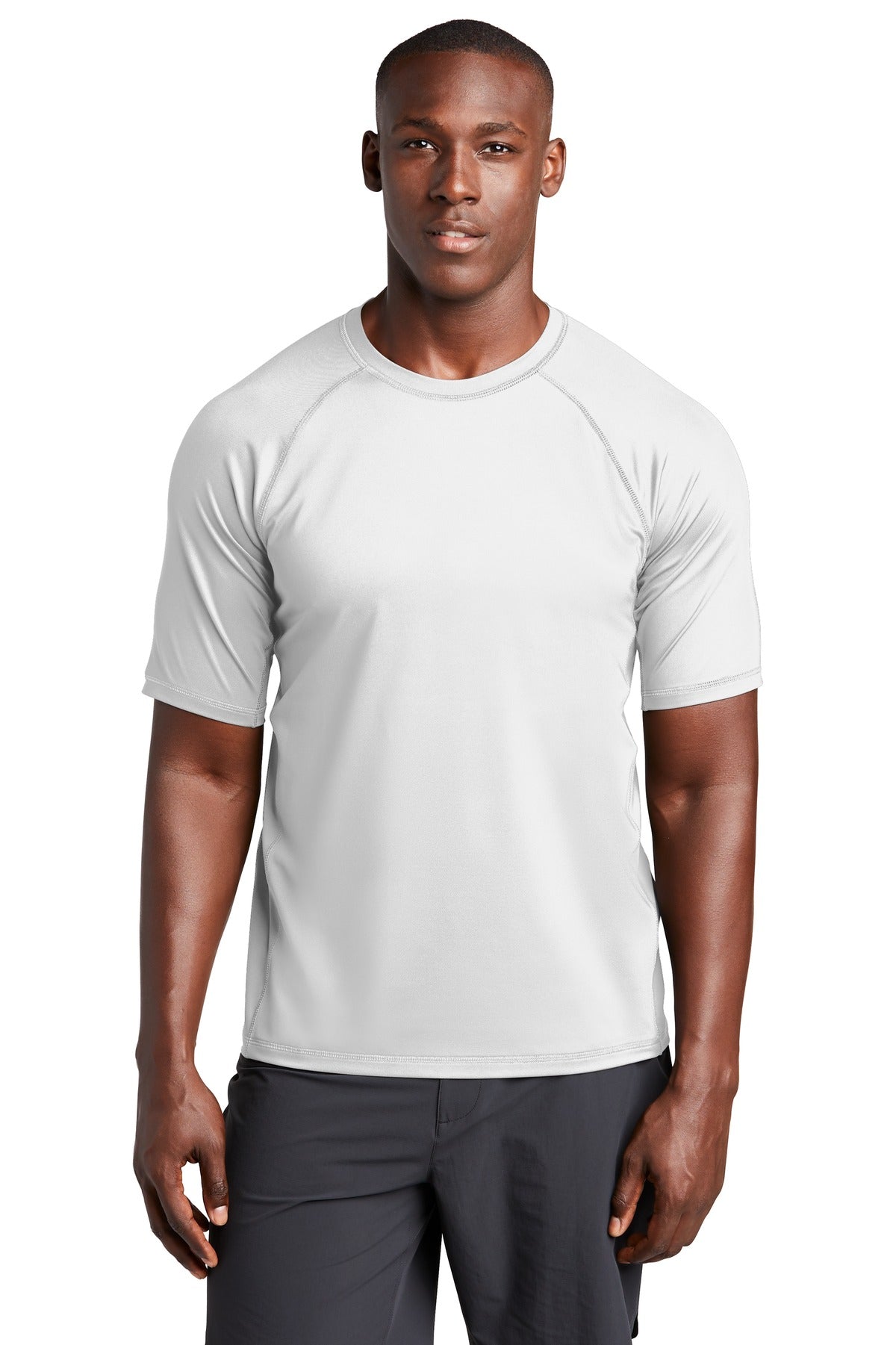Sport-Tek  Rashguard Tee. ST470 White