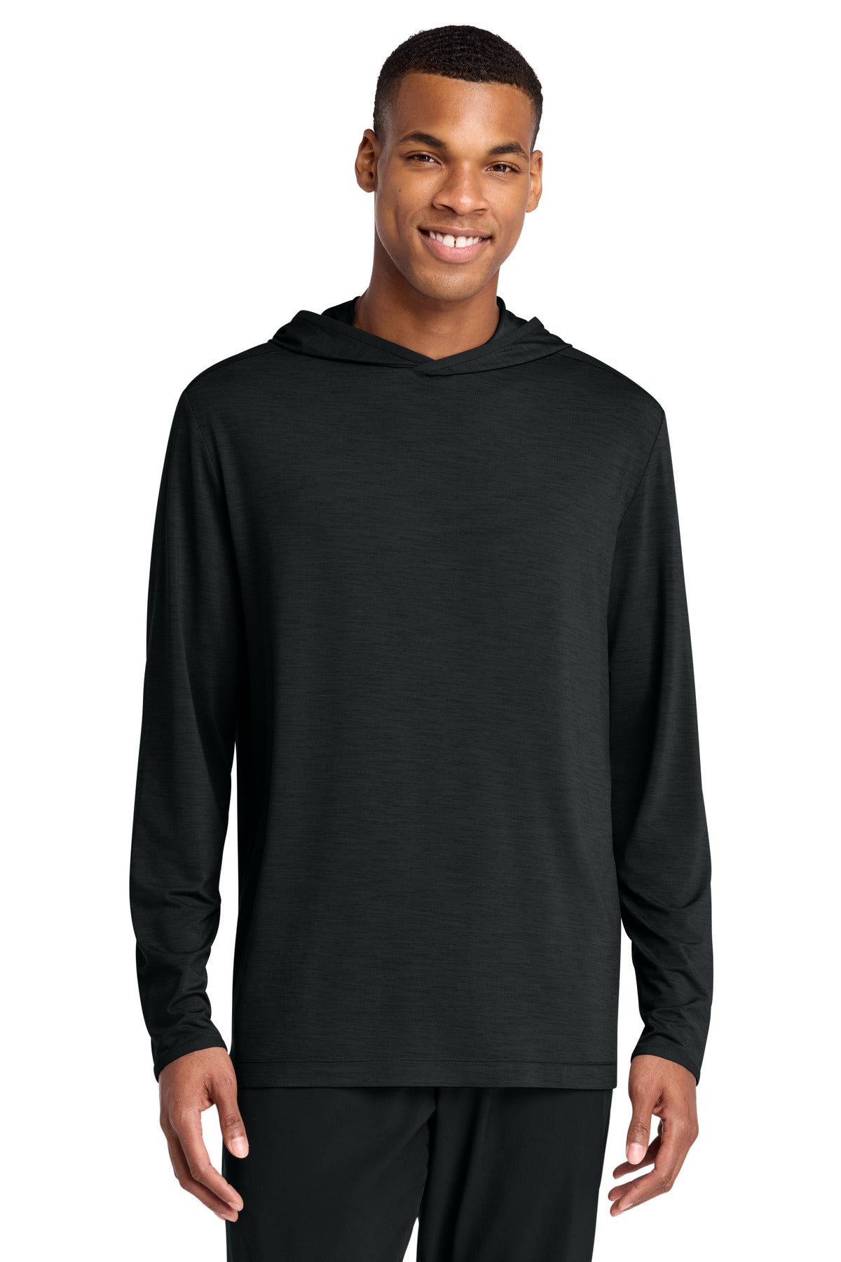 Sport-Tek Versa Long Sleeve Pullover Hoodie ST492 Black