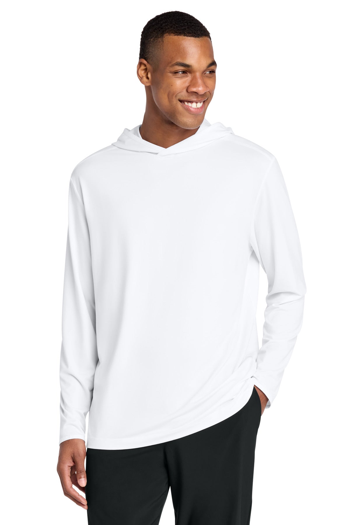 Sport-Tek Versa Long Sleeve Pullover Hoodie ST492 White