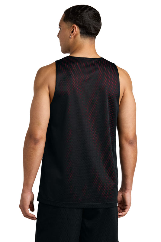 Sport-Tek PosiCharge Reversible Mesh Tank ST5000 Black/ Deep Red