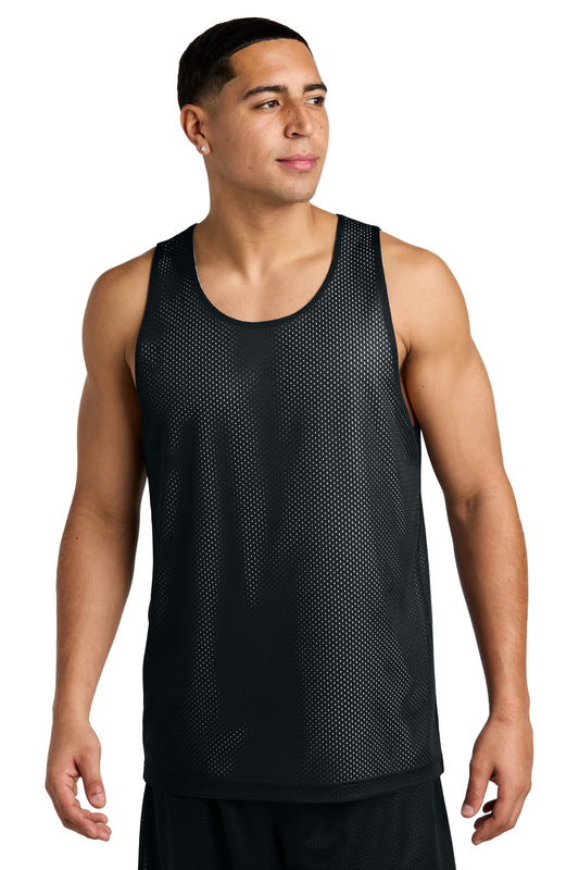 Sport-Tek PosiCharge Reversible Mesh Tank ST5000 Black/ White