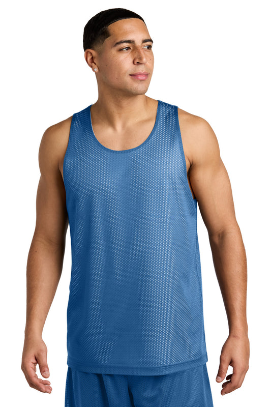 Sport-Tek PosiCharge Reversible Mesh Tank ST5000 Carolina Blue/ White