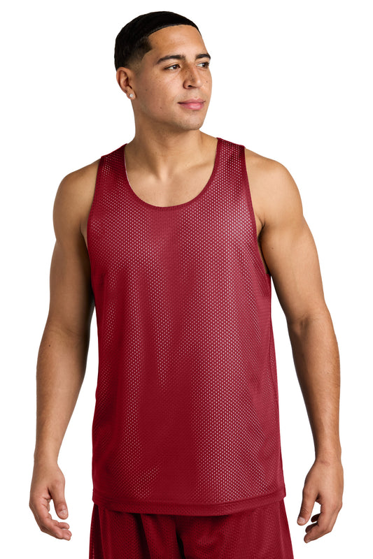 Sport-Tek PosiCharge Reversible Mesh Tank ST5000 Deep Red/ White