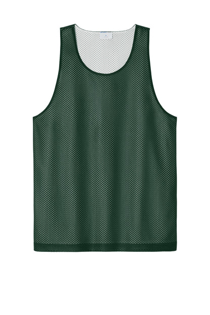 Sport-Tek PosiCharge Reversible Mesh Tank ST5000 Forest Green/ White