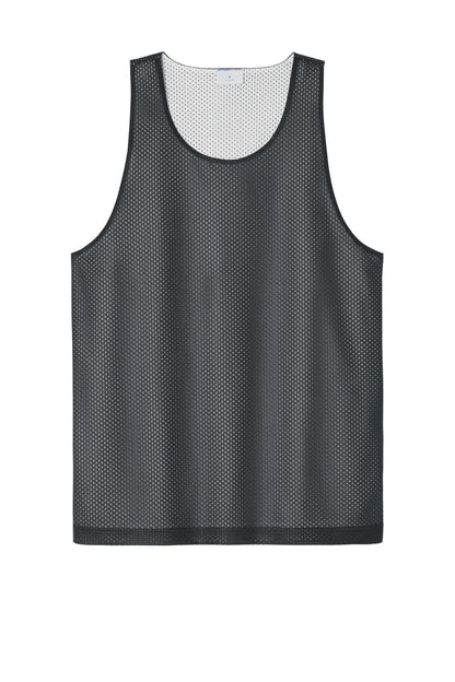Sport-Tek PosiCharge Reversible Mesh Tank ST5000 Iron Grey/ White