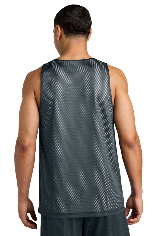 Sport-Tek PosiCharge Reversible Mesh Tank ST5000 Iron Grey/ White