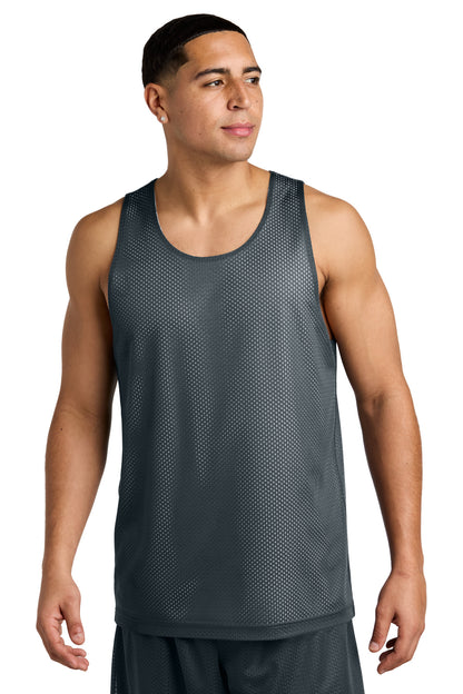 Sport-Tek PosiCharge Reversible Mesh Tank ST5000 Iron Grey/ White