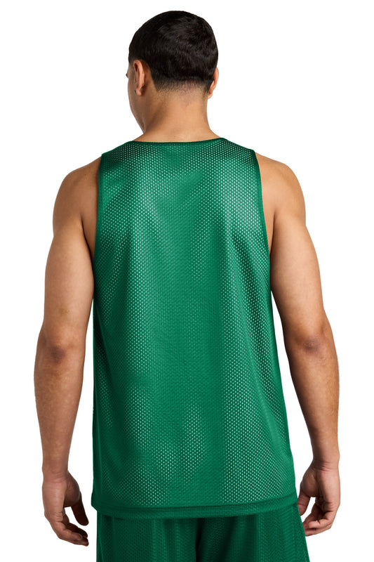 Sport-Tek PosiCharge Reversible Mesh Tank ST5000 Kelly Green/ White