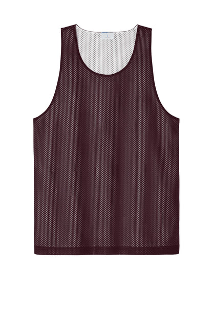 Sport-Tek PosiCharge Reversible Mesh Tank ST5000 Maroon/ White