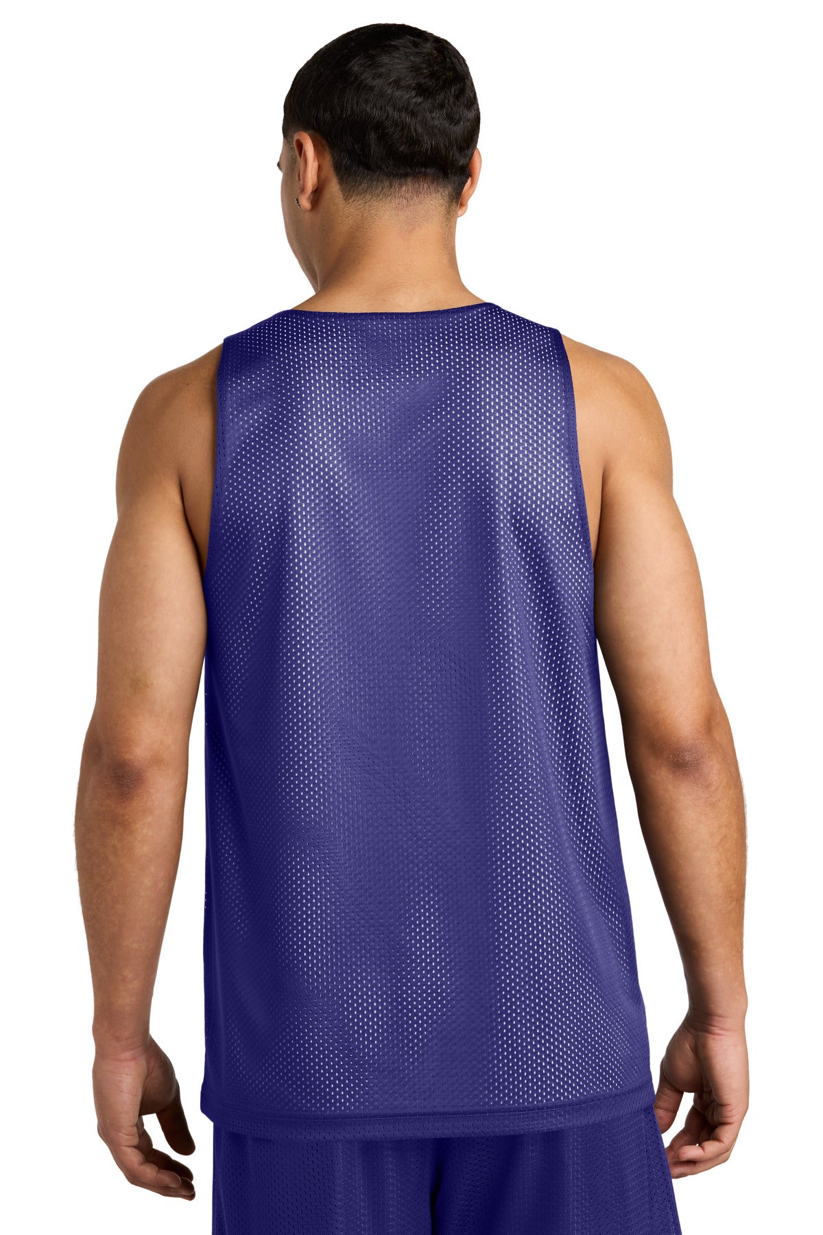 Sport-Tek PosiCharge Reversible Mesh Tank ST5000 Purple/ White