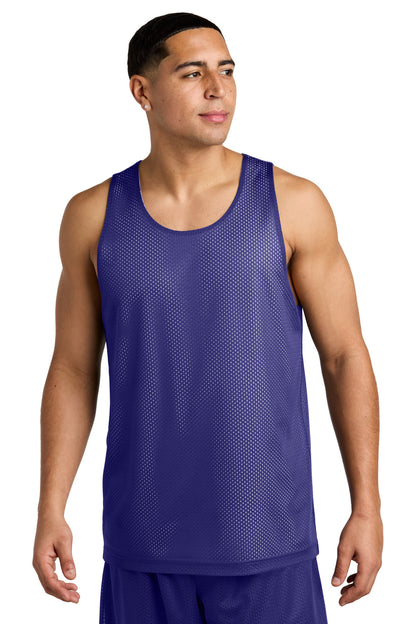 Sport-Tek PosiCharge Reversible Mesh Tank ST5000 Purple/ White