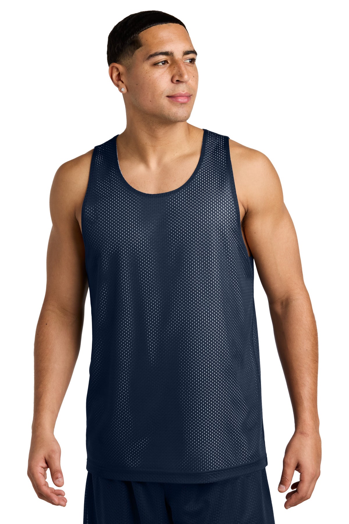 Sport-Tek PosiCharge Reversible Mesh Tank ST5000 True Navy/ White