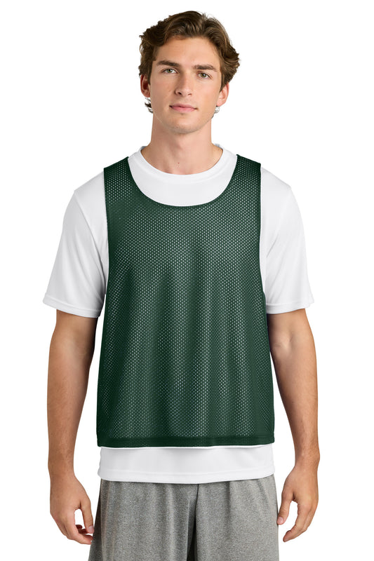 Sport-Tek Lacrosse Reversible Pinnie ST512 Forest Green/ White