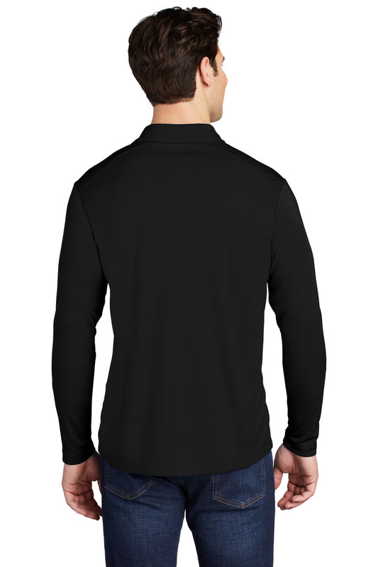 Sport-Tek   Posi-UV  Pro Long Sleeve Polo. ST520LS Black