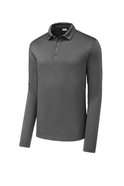 Sport-Tek   Posi-UV  Pro Long Sleeve Polo. ST520LS Dark Smoke Grey