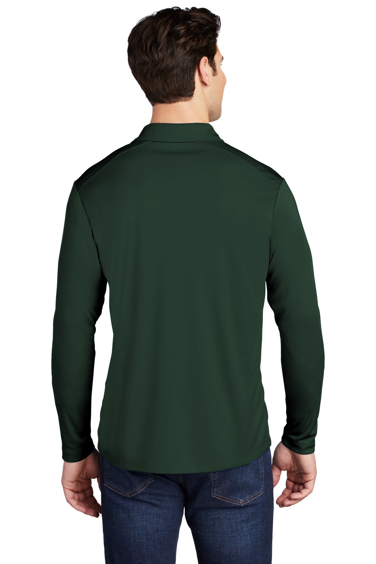Sport-Tek   Posi-UV  Pro Long Sleeve Polo. ST520LS Forest Green