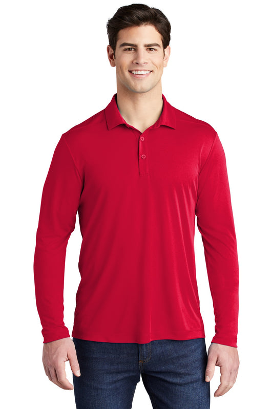 Sport-Tek   Posi-UV  Pro Long Sleeve Polo. ST520LS True Red