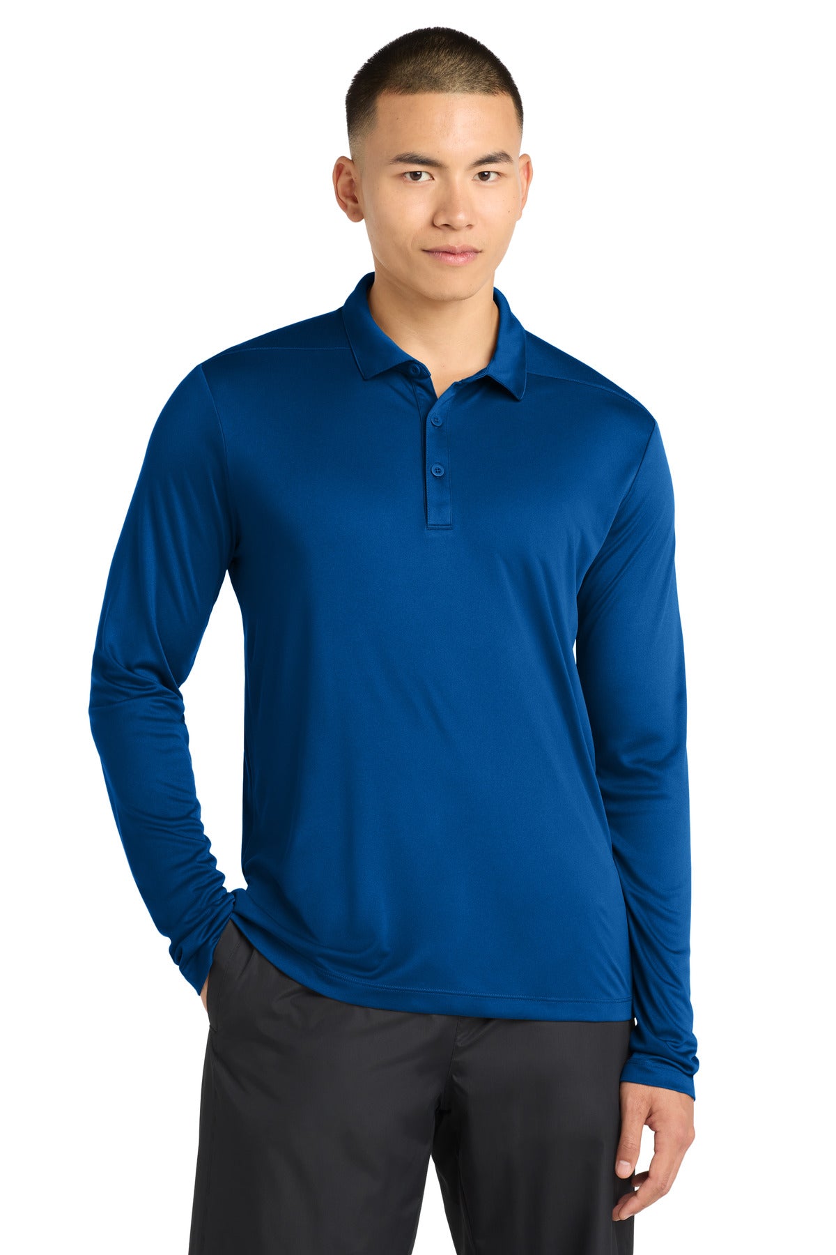 Sport-Tek Posi-UV Pro Long Sleeve Polo ST520LS True Royal