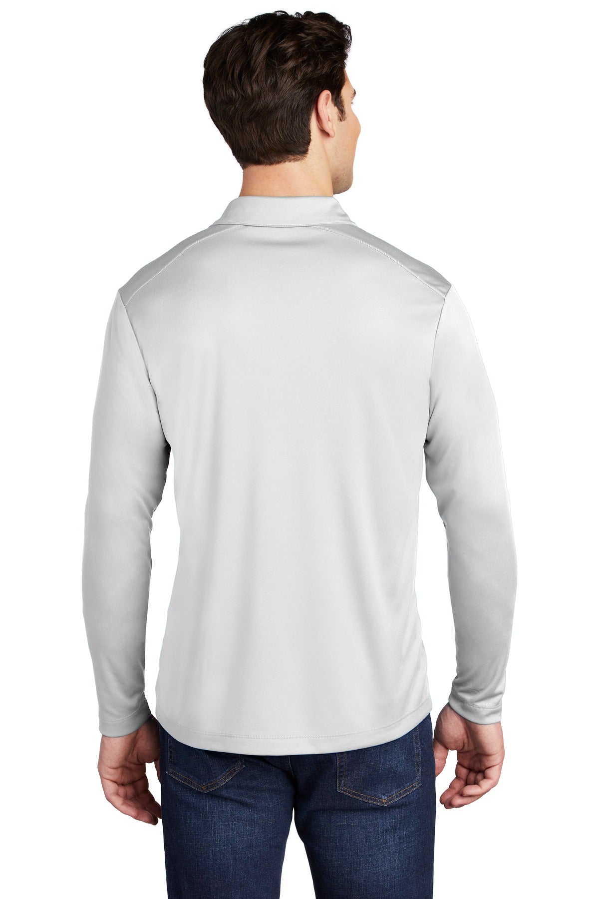 Sport-Tek   Posi-UV  Pro Long Sleeve Polo. ST520LS White