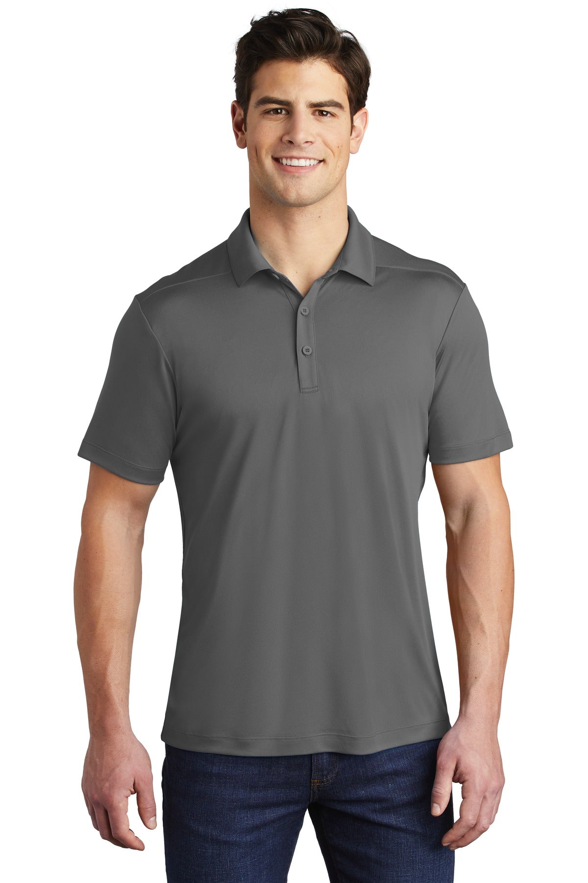 Sport-Tek   Posi-UV  Pro Polo. ST520 Dark Smoke Grey