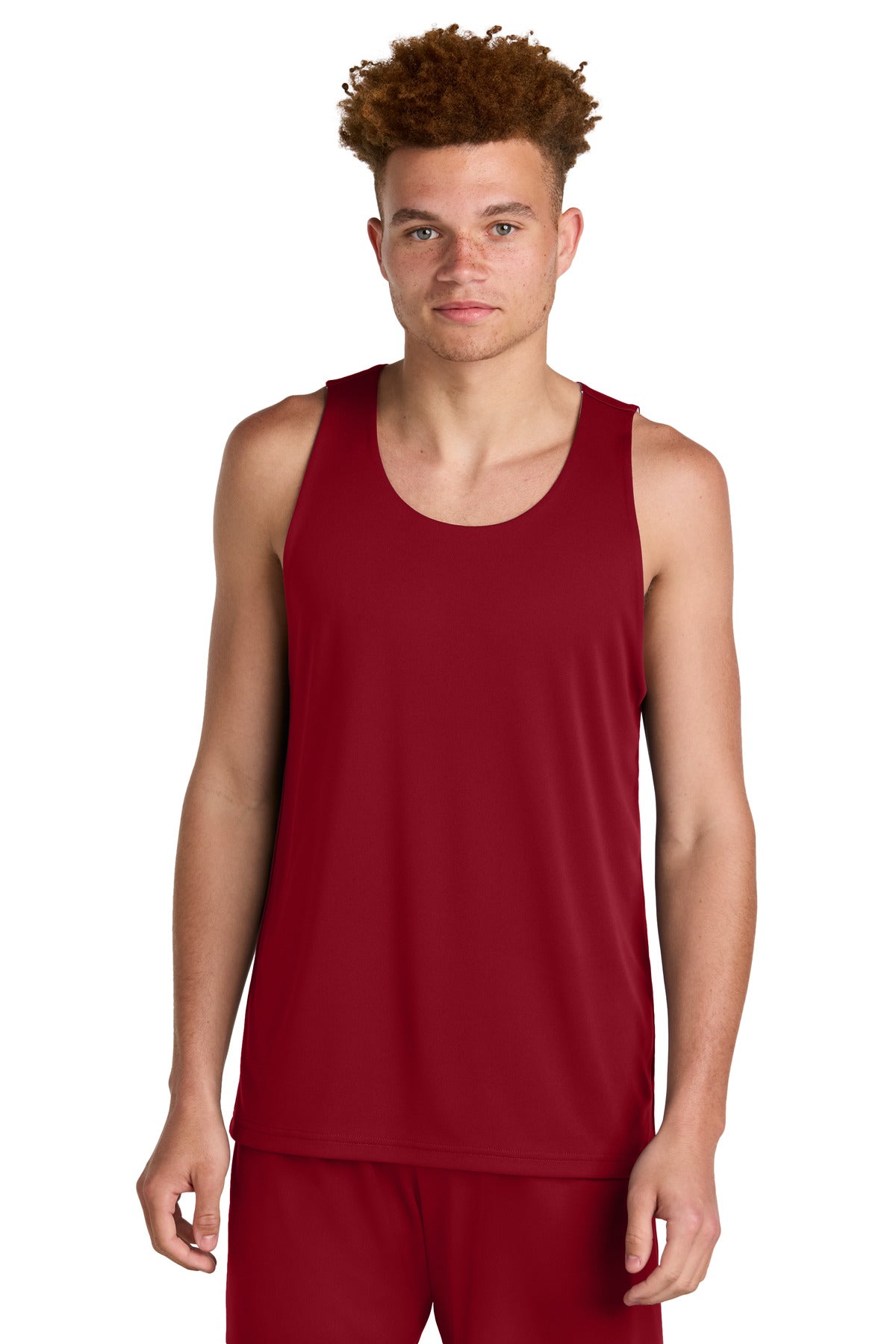 Sport-Tek PosiCharge Competitor Rev Tank ST551 Deep Red/ White