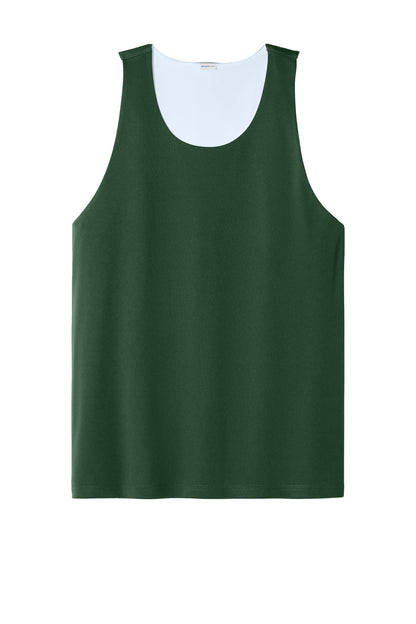 Sport-Tek PosiCharge Competitor Rev Tank ST551 Forest Green/ White