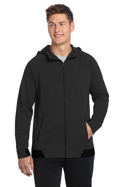 Sport-Tek PosiCharge Strive Hooded Full-Zip ST570 Black