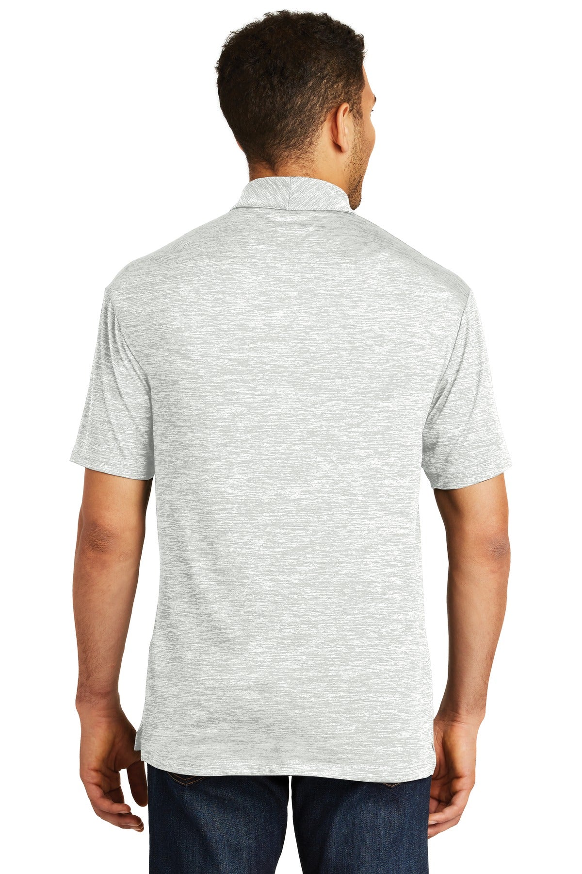 Sport-Tek  PosiCharge  Electric Heather Polo. ST590 Silver Electric