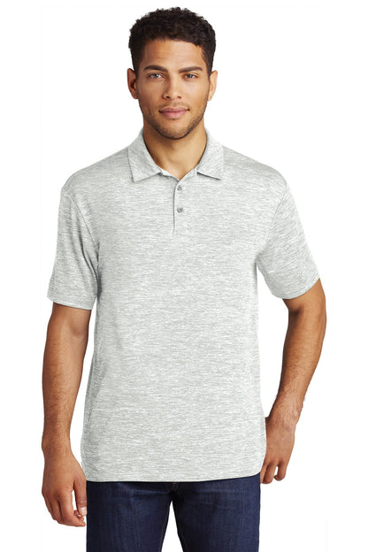 Sport-Tek  PosiCharge  Electric Heather Polo. ST590 Silver Electric
