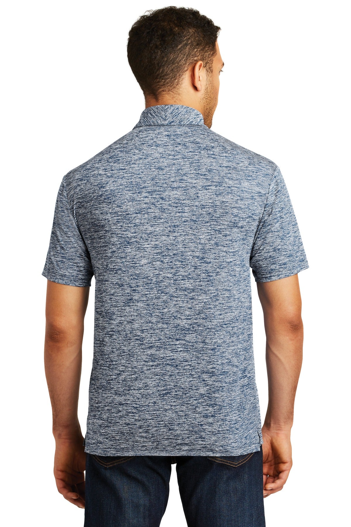 Sport-Tek  PosiCharge  Electric Heather Polo. ST590 True Navy Electric