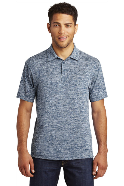 Sport-Tek  PosiCharge  Electric Heather Polo. ST590 True Navy Electric
